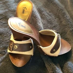 Cute tan and brown heels